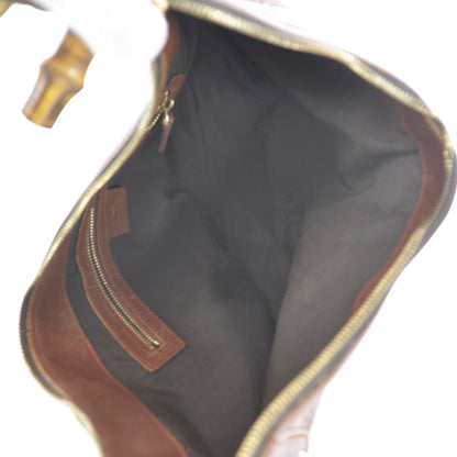 Gucci Leather Horsebit Embossed Bamboo Ring Hobo 10 of 11