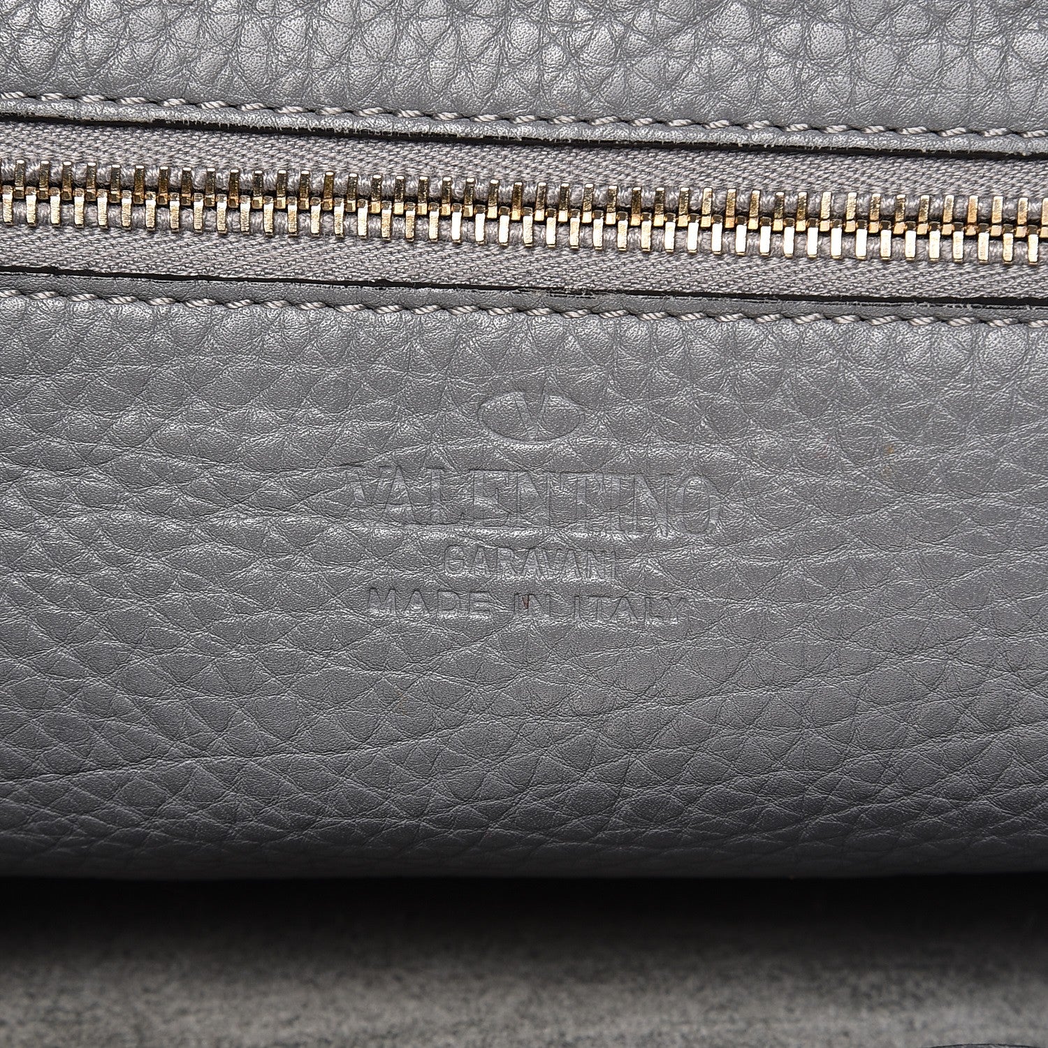 Valentino Garavani Pebbled Calfskin Large Rockstud Flip-Lock Messenger Bag Grey 5 of 14