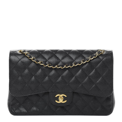 Chanel Caviar Quilted Jumbo Double Flap Black 1 of 14