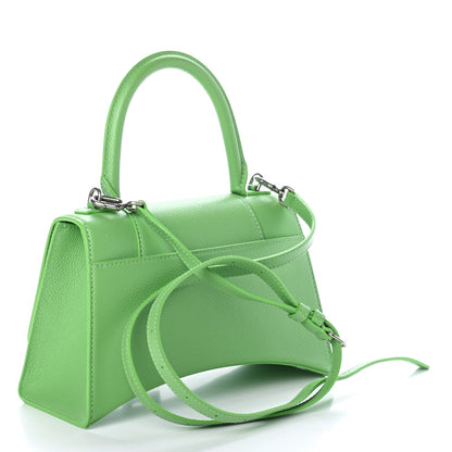 Balenciaga Grained Calfskin Small Hourglass Top Handle Bag Light Green 2 of 4