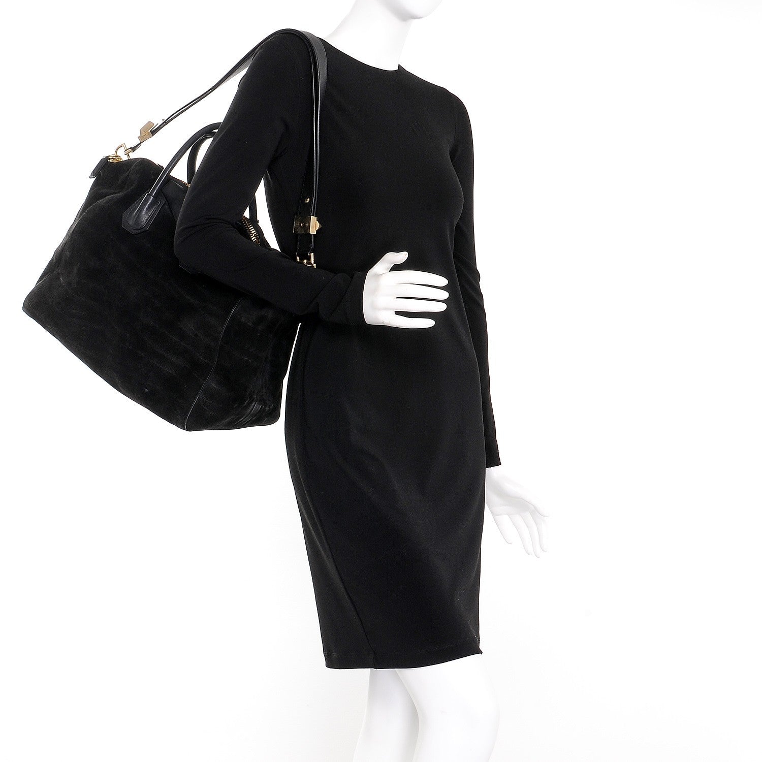 Givenchy Suede Calfskin Large Antigona Black 2 of 17