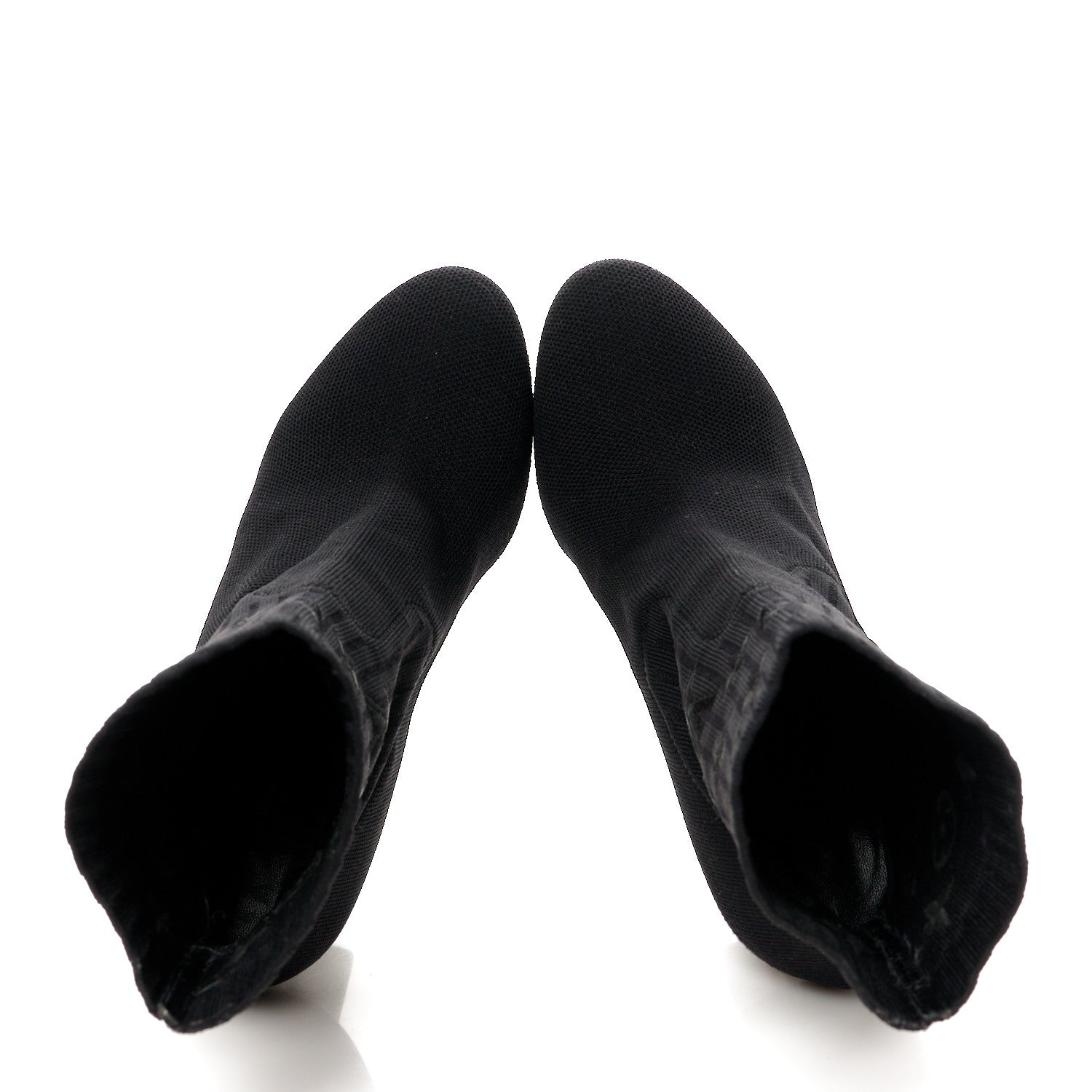 Louis Vuitton Monogram Stretch Fabric Silhouette Ankle Boots 36 Black 2 of 8