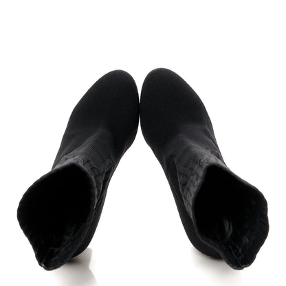 Louis Vuitton Monogram Stretch Fabric Silhouette Ankle Boots 36 Black 2 of 8