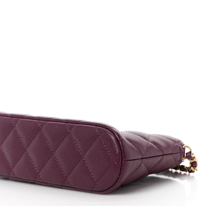 Chanel Caviar Quilted Classic Clutch With Chain Burgundy 10 of 11