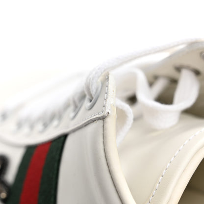 Gucci Calfskin Web Studded Womens Arrow Ace Sneakers 37 White 10 of 11