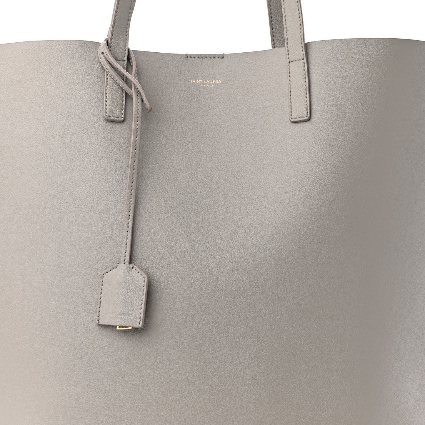 Calfskin North-South Shopping Tote Oyster Grey