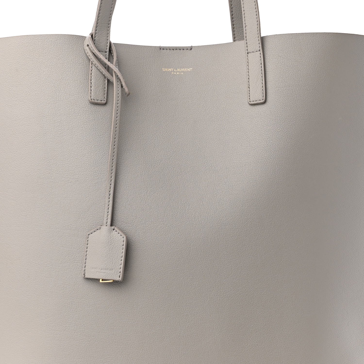 Saint Laurent Calfskin North-South Shopping Tote Oyster Grey 8 of 11