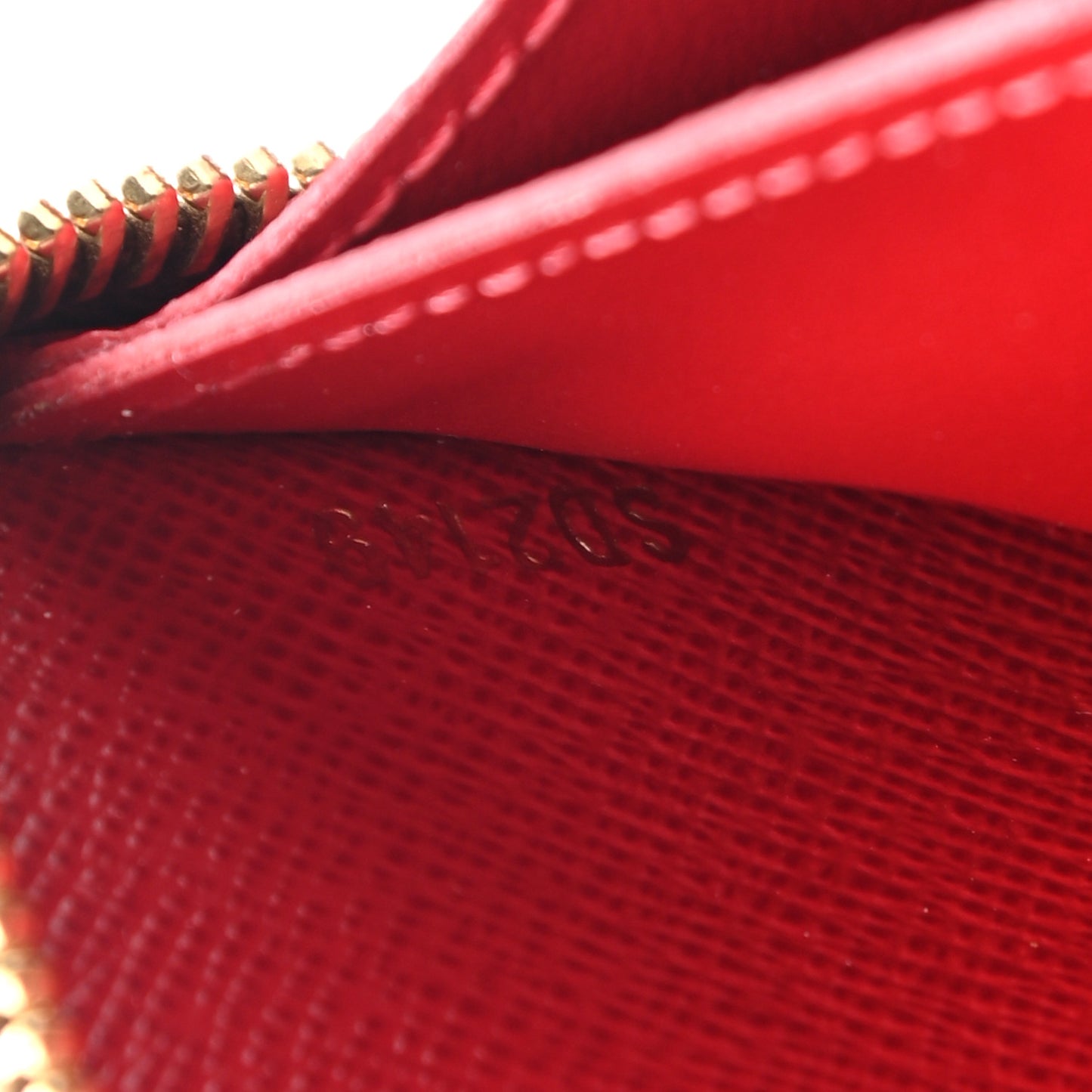 Damier Ebene Clemence Wallet Cherry