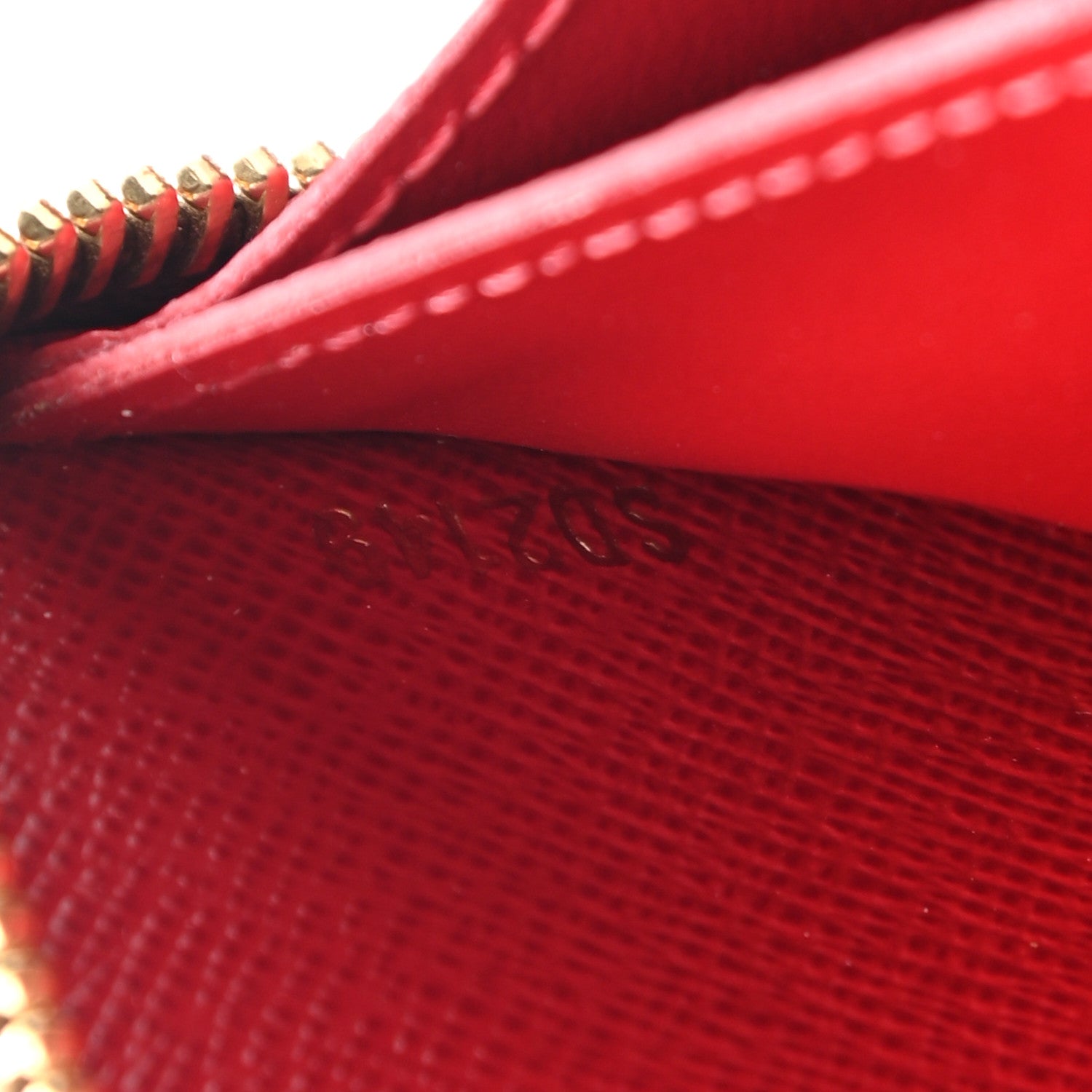 Louis Vuitton Damier Ebene Clemence Wallet Cherry 7 of 8