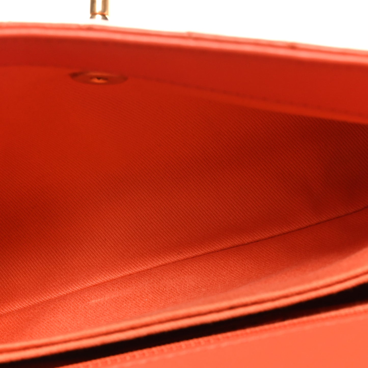 Aged Calfskin Chevron Quilted Mini Coco Handle Flap Orange