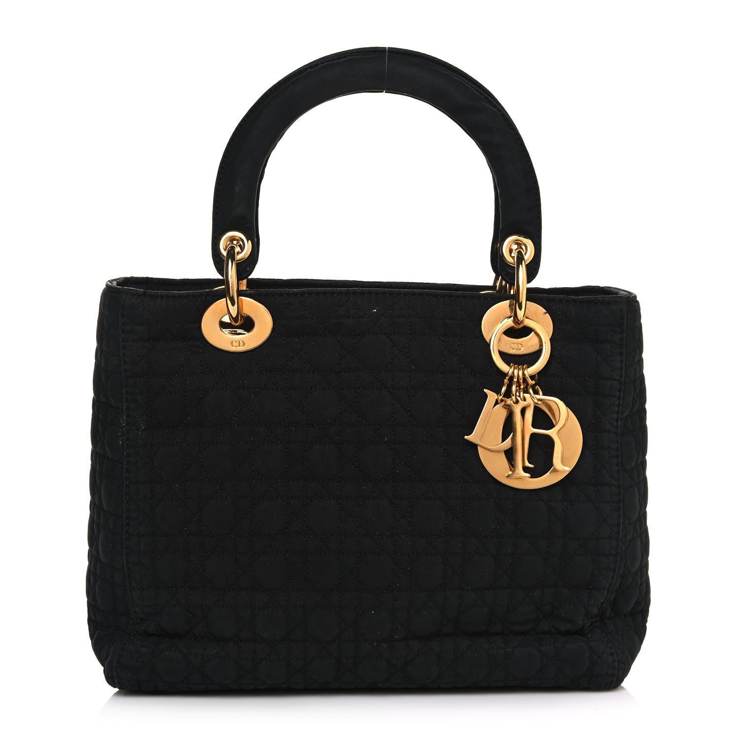 Christian Dior Nylon Cannage Medium Lady Dior Black 1 of 17