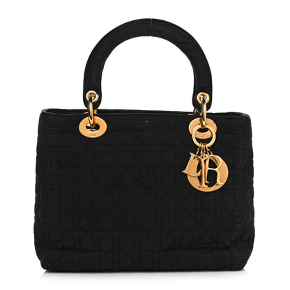 Christian Dior Nylon Cannage Medium Lady Dior Black 1 of 17