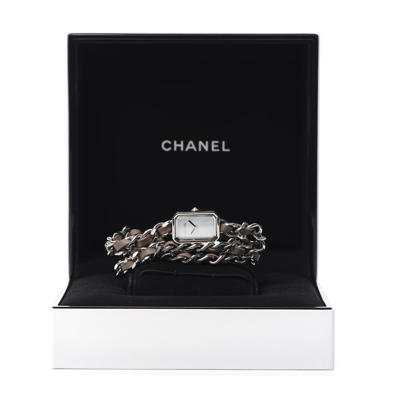 Chanel Stainless Steel Lambskin 16mm Premiere Rock Triple Row Quartz Watch Grey 5 of 5