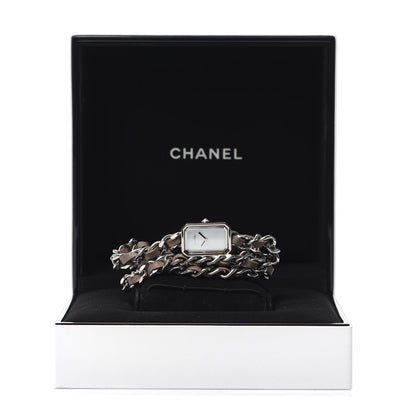 Chanel Stainless Steel Lambskin 16mm Premiere Rock Triple Row Quartz Watch Grey 5 of 5