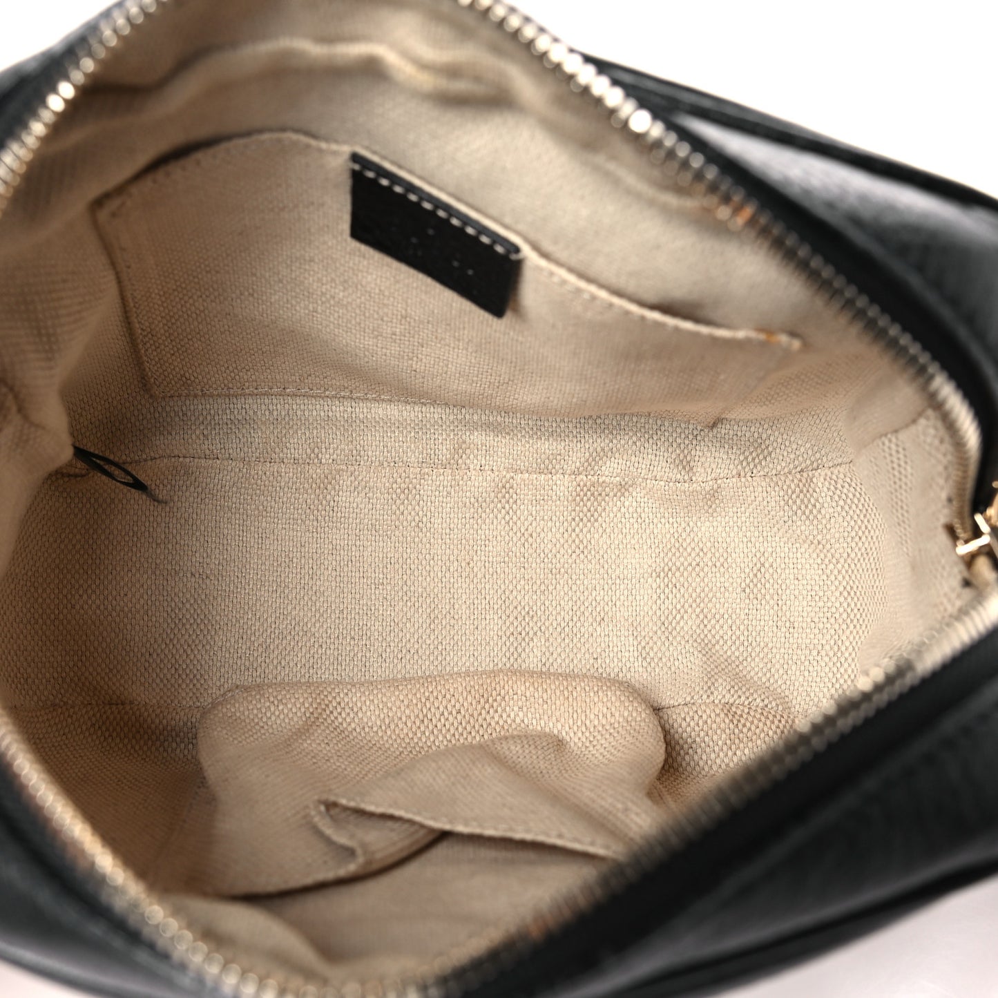 Pebbled Calfskin Small Soho Disco Bag Black