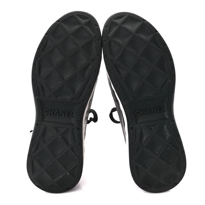 Chanel Velvet Calfskin Mixed Fibers CC Sneakers 40 Black 5 of 8