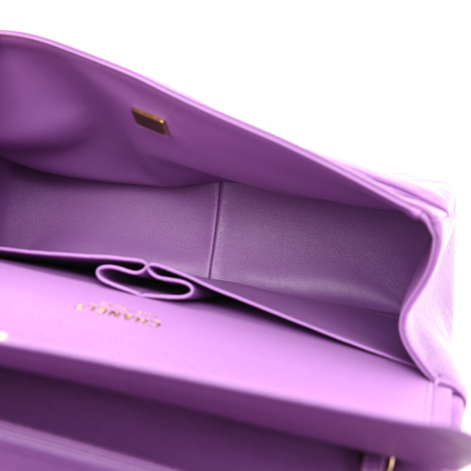 Chanel Caviar Quilted Jumbo Double Flap Purple 5 of 11