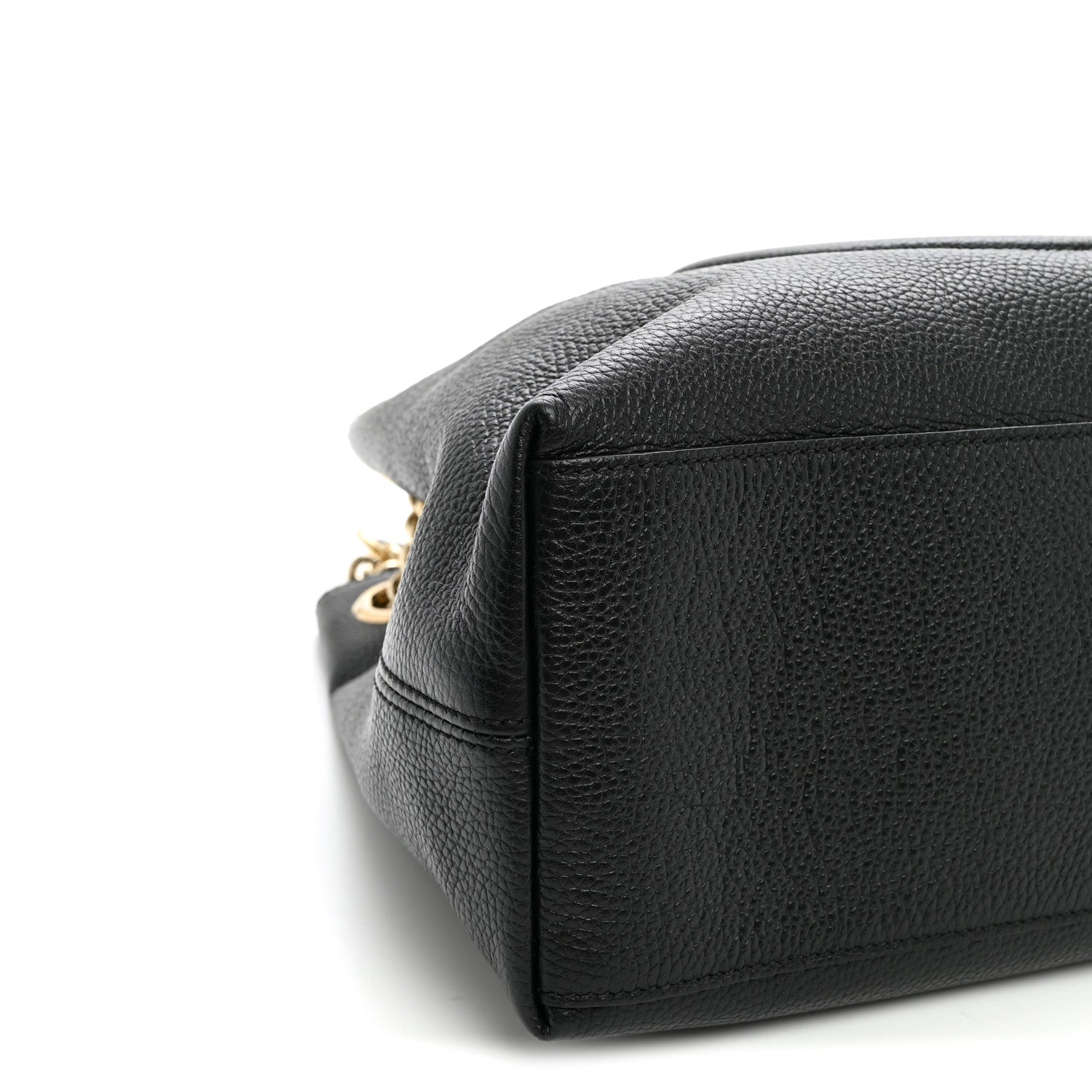 Gucci Pebbled Calfskin Medium Soho Chain Shoulder Bag Black 9 of 10