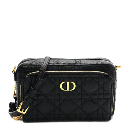 Christian Dior Supple Calfskin Caro Double Pouch Black 1 of 8