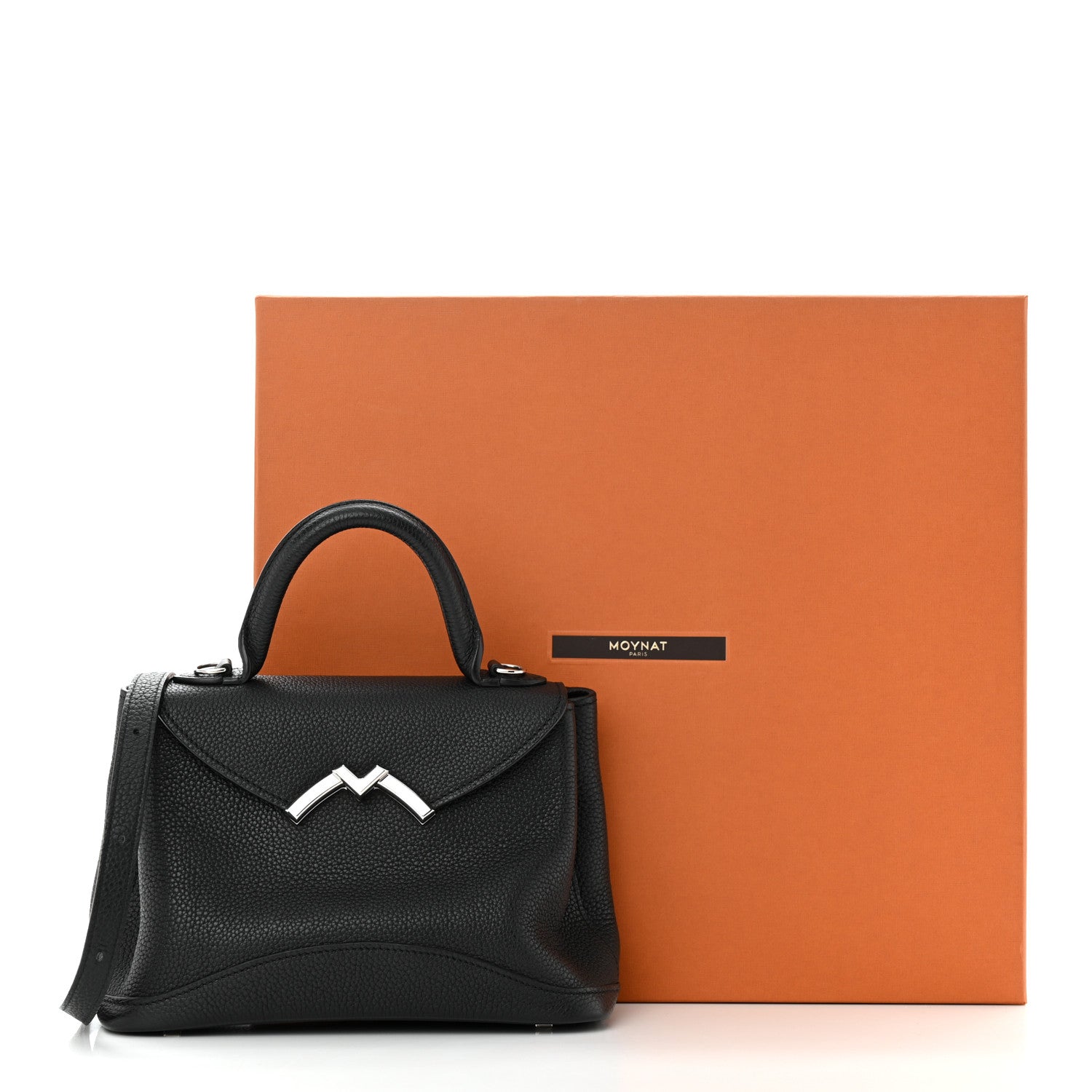 Moynat Taurillon Blush Calfskin Gabby BB Black 10 of 10