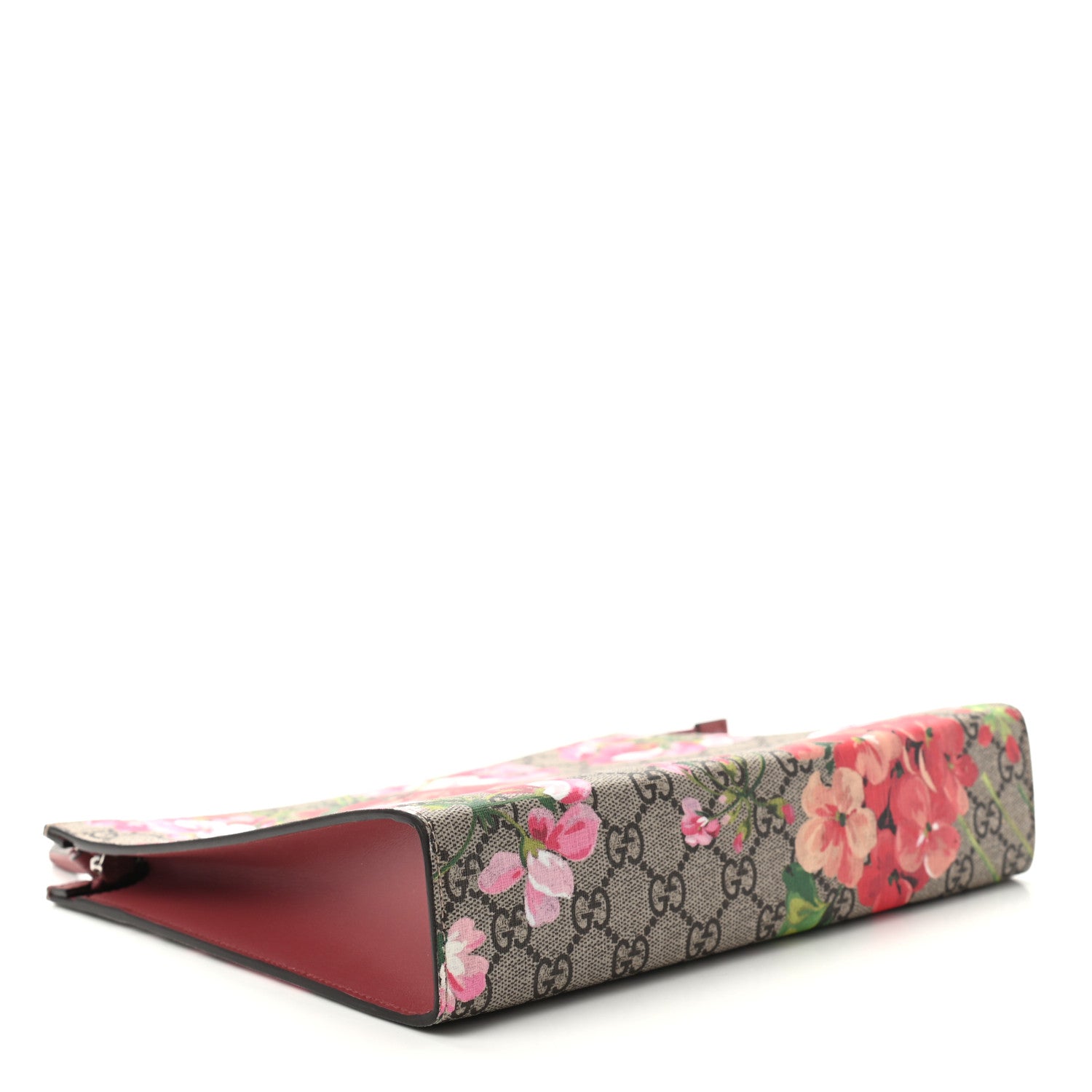 Gucci GG Supreme Monogram Blooms Large Cosmetic Case Beige Multicolor Dry Rose 11 of 20