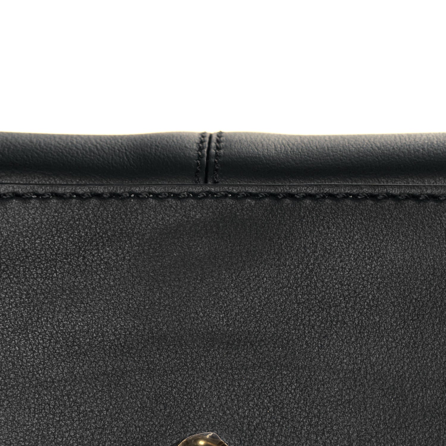 Fendi Vitello Seta Glazed Fabric FF 1974 Medium Peekaboo X-Lite Black Mogano Panna 13 of 14