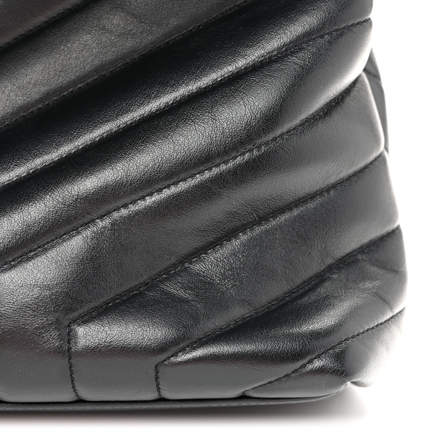Saint Laurent Calfskin Y Quilted Monogram Monochrome Medium Loulou Chain Satchel Black 12 of 12