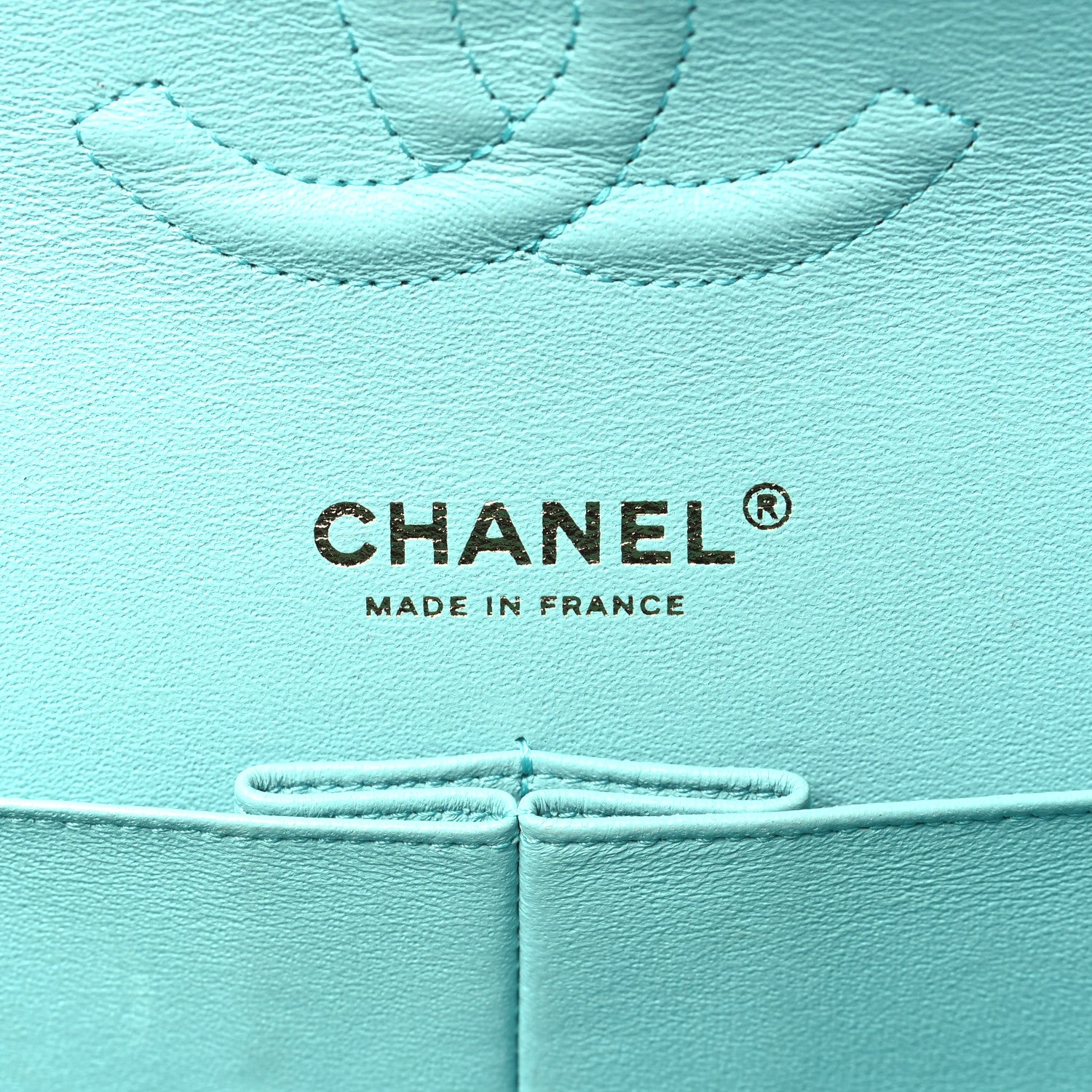 Chanel Caviar Quilted Medium Double Flap Light Blue 6 of 10