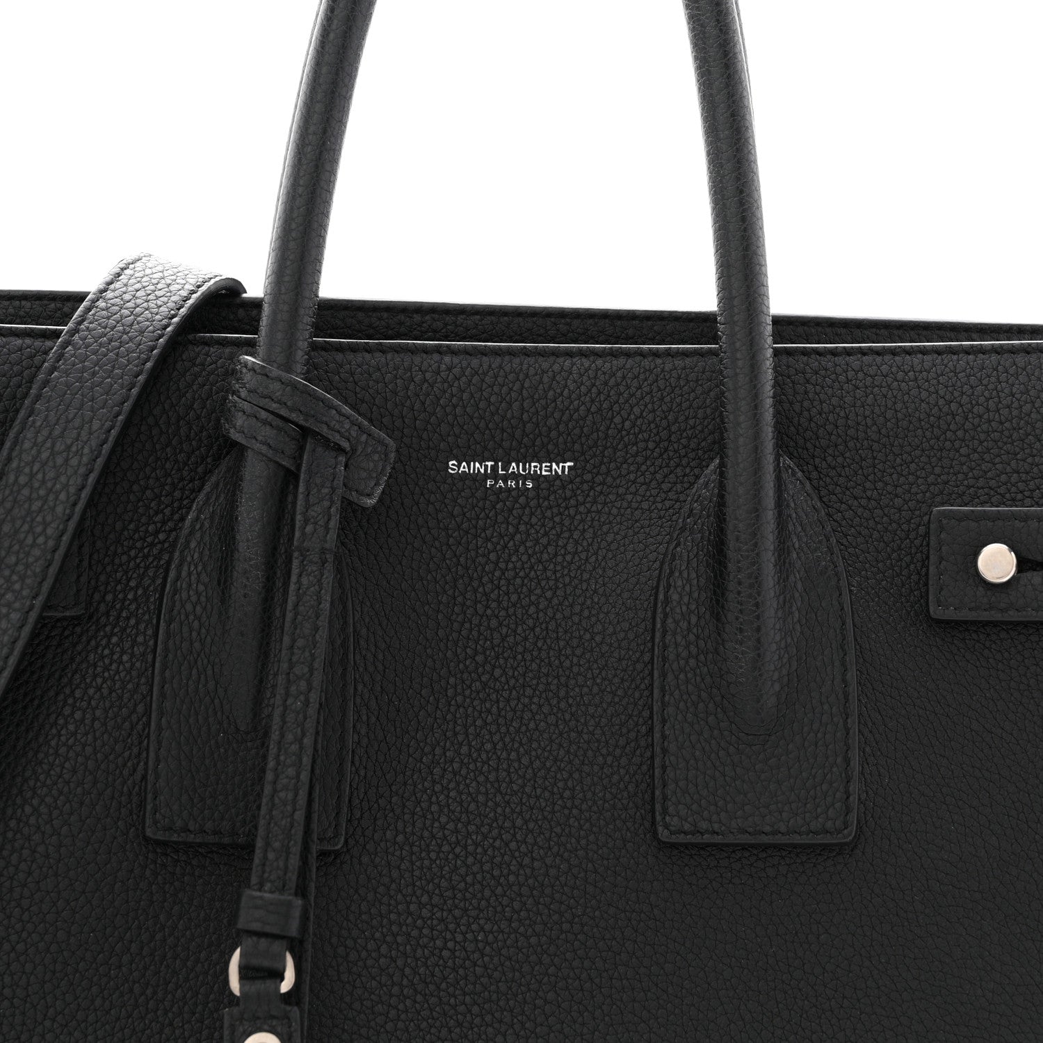 Saint Laurent Grained Calfskin Small Supple Sac De Jour Black 8 of 13