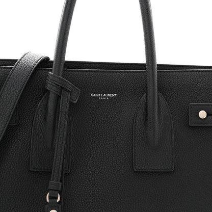 Saint Laurent Grained Calfskin Small Supple Sac De Jour Black 8 of 13