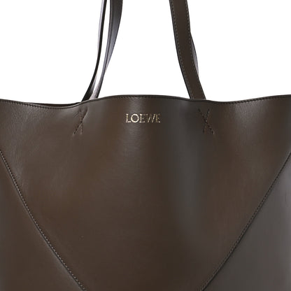 Loewe Shiny Calfskin Large Puzzle Fold Tote Khaki Green 8 of 13