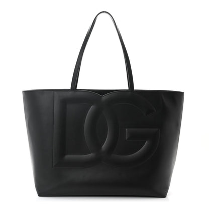 Dolce & Gabbana Calfskin DG Logo Shopper Tote Black 1 of 9