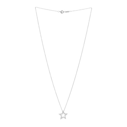 Tiffany Platinum Diamond Star Pendant Necklace 3 of 4