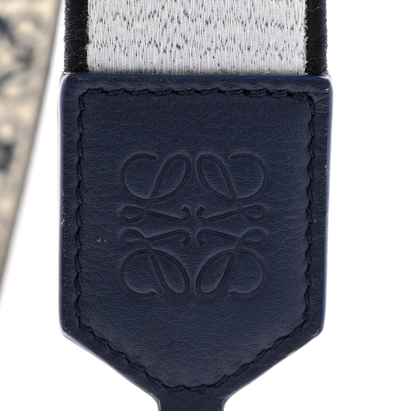 X HOWLS MOVING CASTLE Calfskin Calcifer Jacquard Anagram Strap Blue