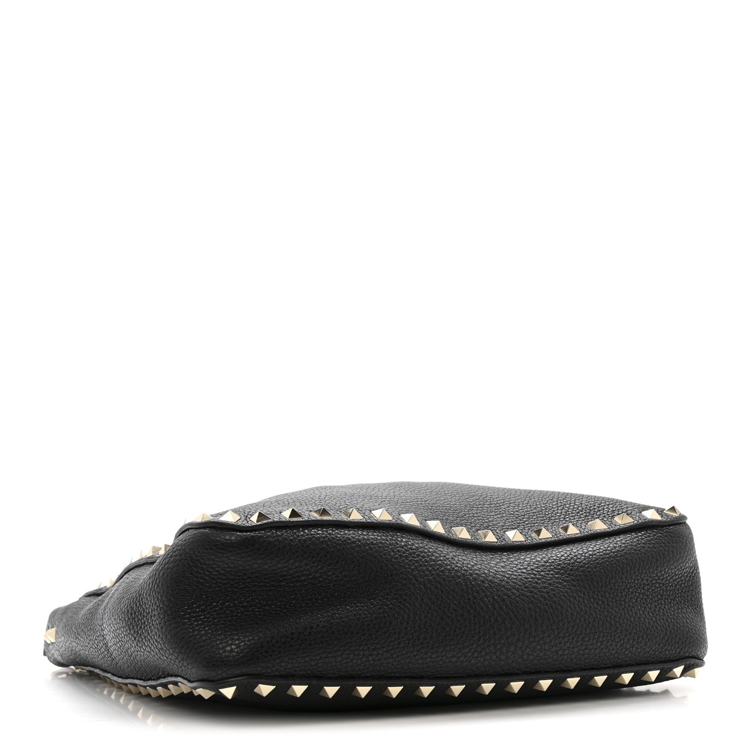 Valentino Garavani Pebbled Calfskin Small Rockstud Flip-Lock Messenger Bag Black 4 of 13