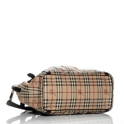 Burberry Haymarket Check Metal Stitch Lowry Dark Brown 4 of 8