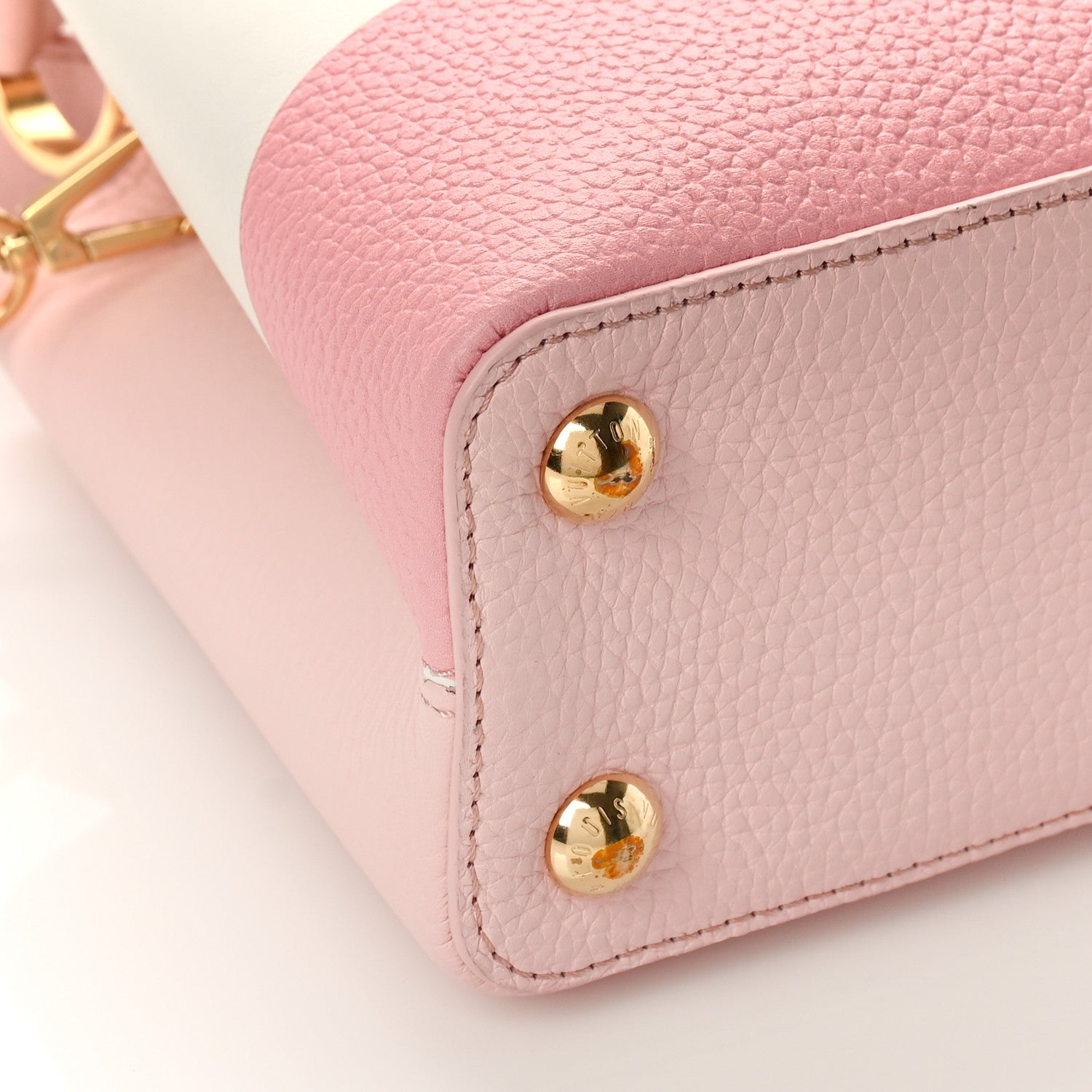 Louis Vuitton Taurillon Monogram Flower Capucines BB Pink Creme 7 of 8