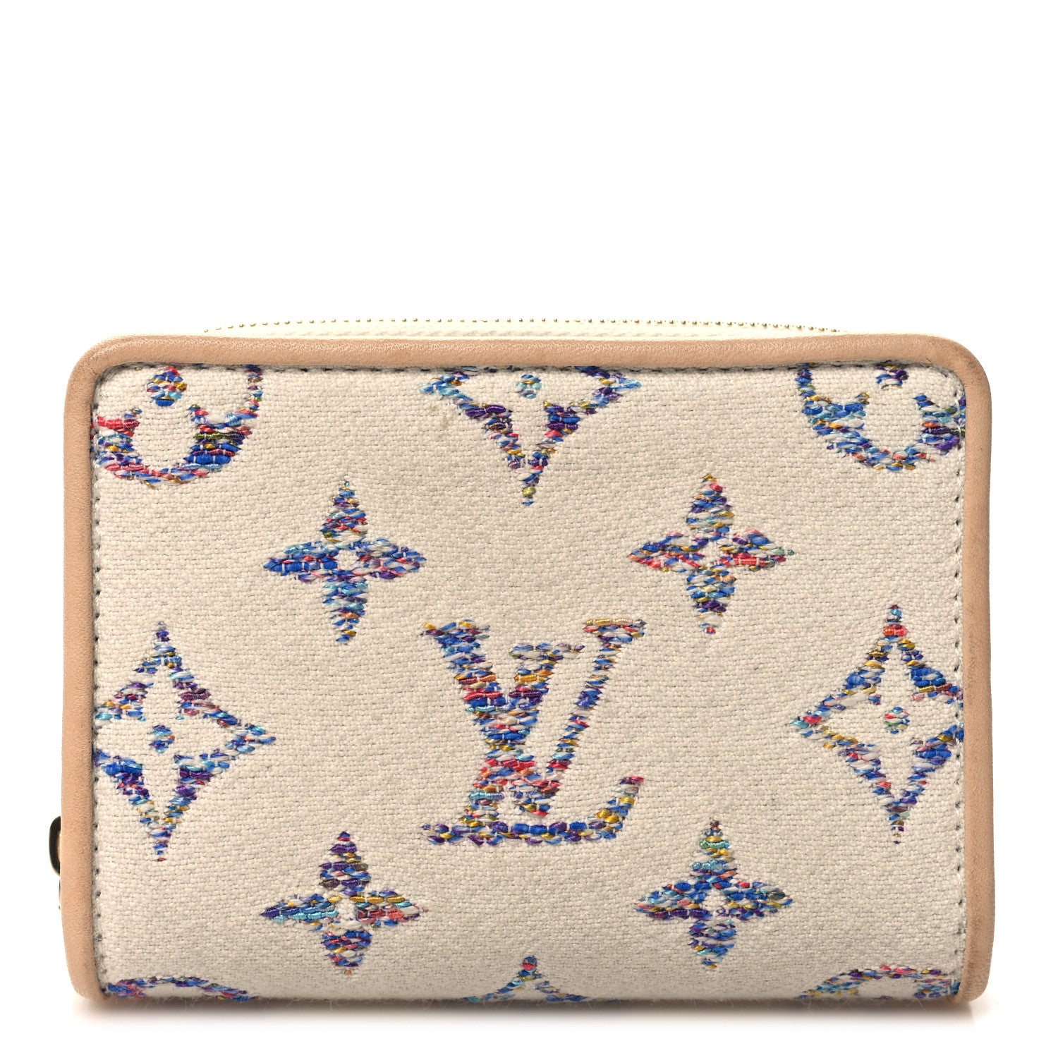 Louis Vuitton LOUIS VUITTON Monogram Jacquard Lou Wallet White 1 of 10