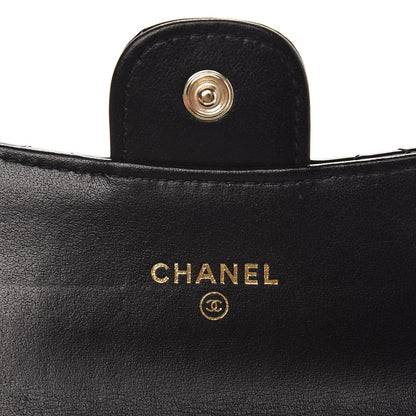 Chanel Patent Quilted Flap Card Holder Black 6 of 8