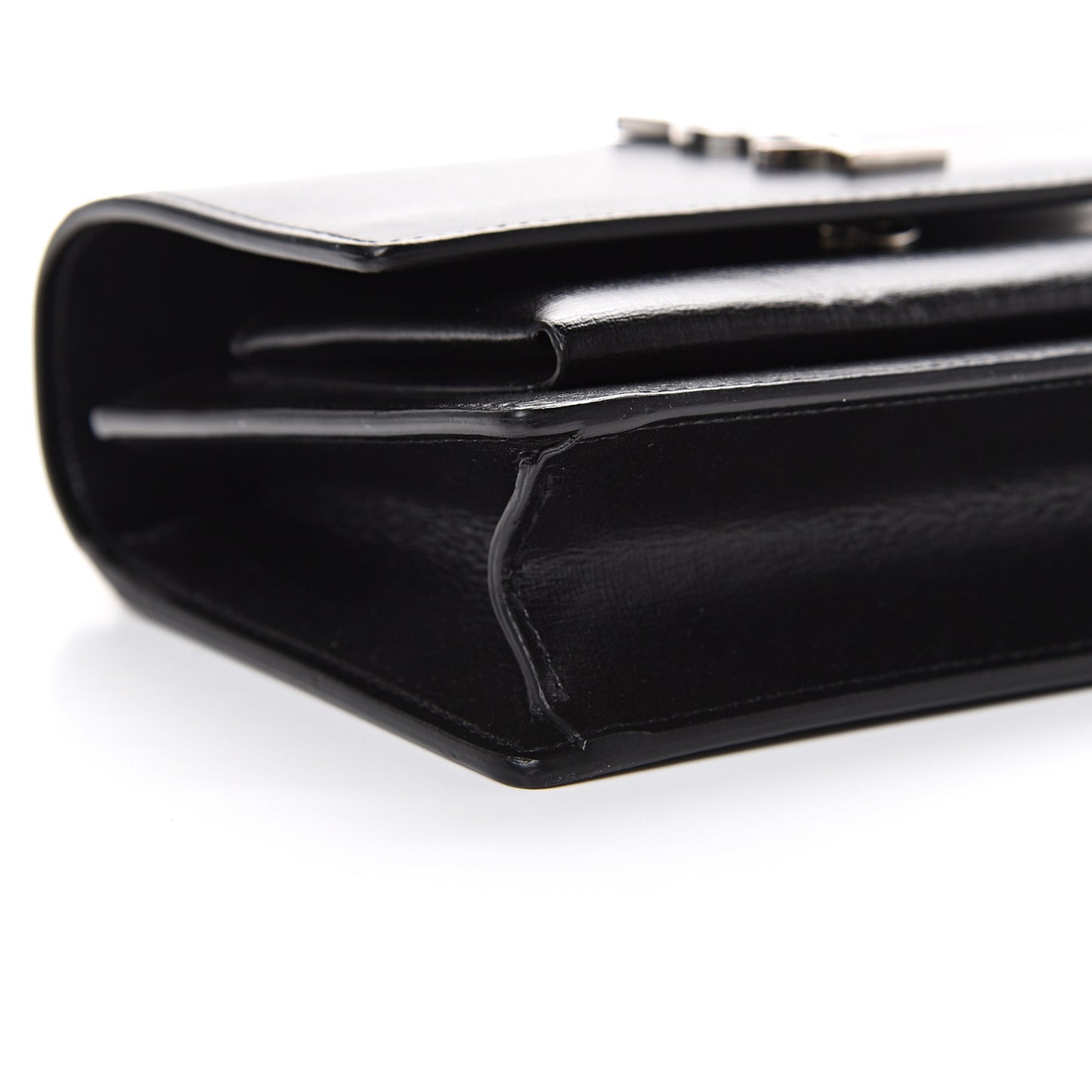 Calfskin Monogram Sunset Chain Wallet Black