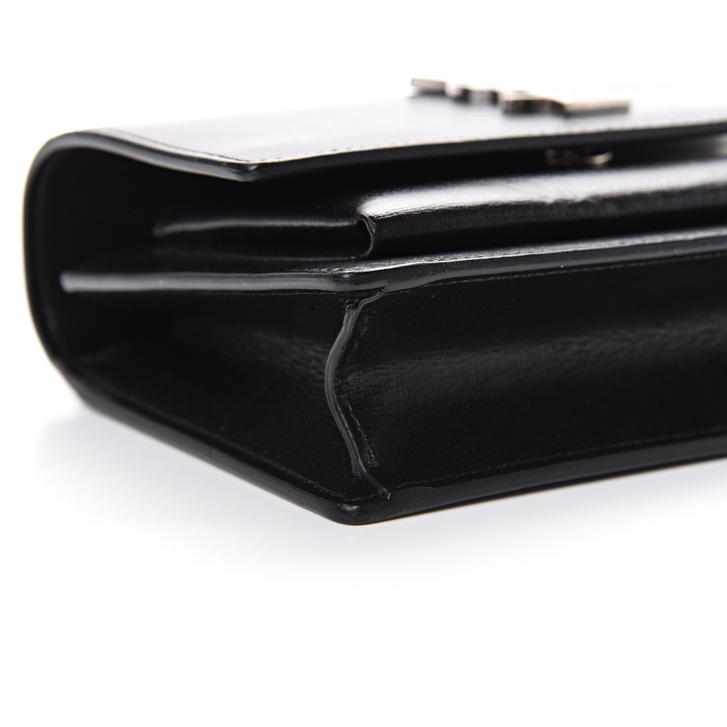 Saint Laurent Calfskin Monogram Sunset Chain Wallet Black 8 of 10