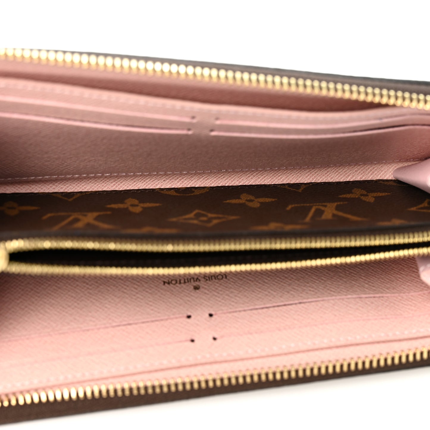 Monogram Clemence Wallet Rose Ballerine