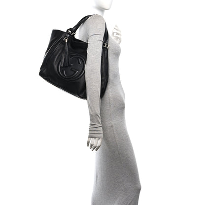 Gucci Pebbled Calfskin Medium Soho Shoulder Bag Black 2 of 10