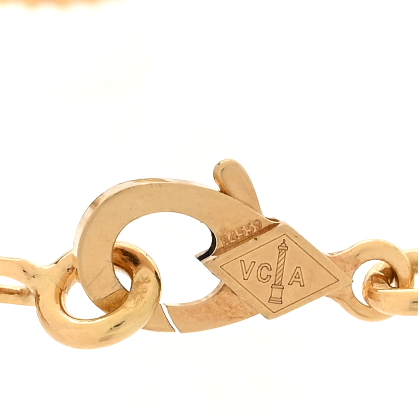 18K Yellow Gold Malachite 5 Motifs Vintage Alhambra Bracelet