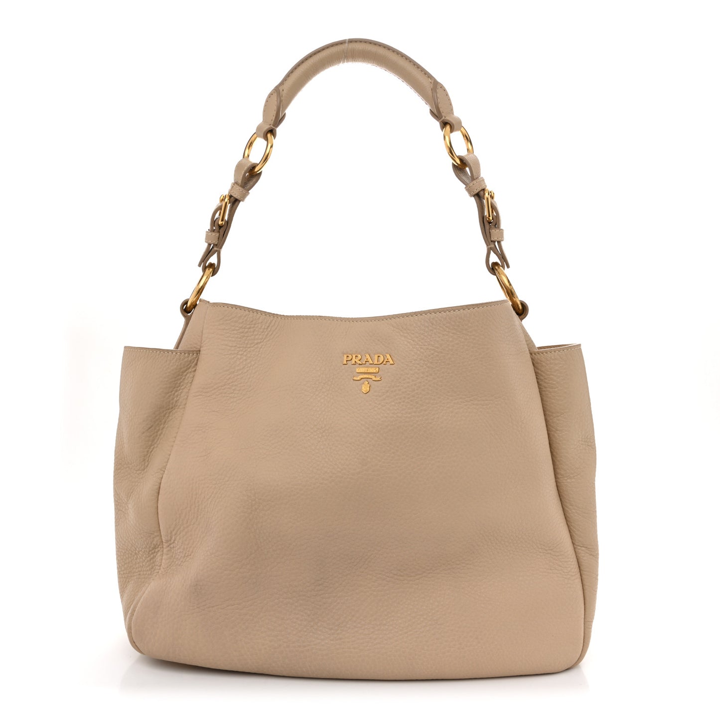 Vitello Daino Side Pocket Hobo Sabbia