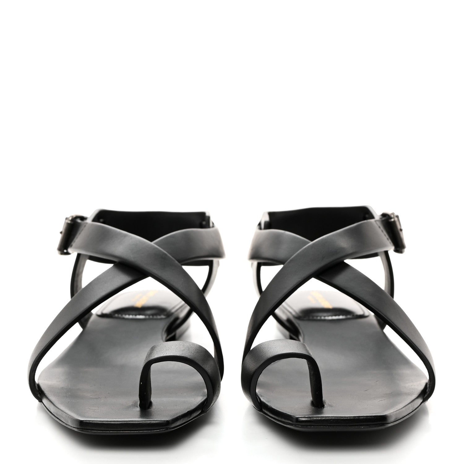 Saint Laurent SAINT LAURENT Calfskin Gladiator Sandals 39 Black 2 of 9