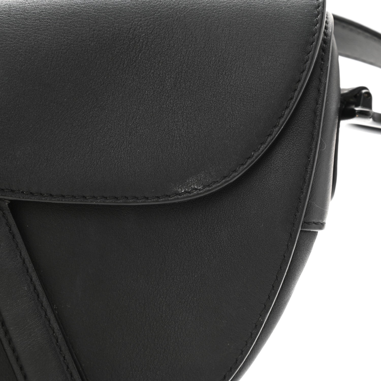 Christian Dior Ultra Matte Calfskin Saddle Bag Black 11 of 13