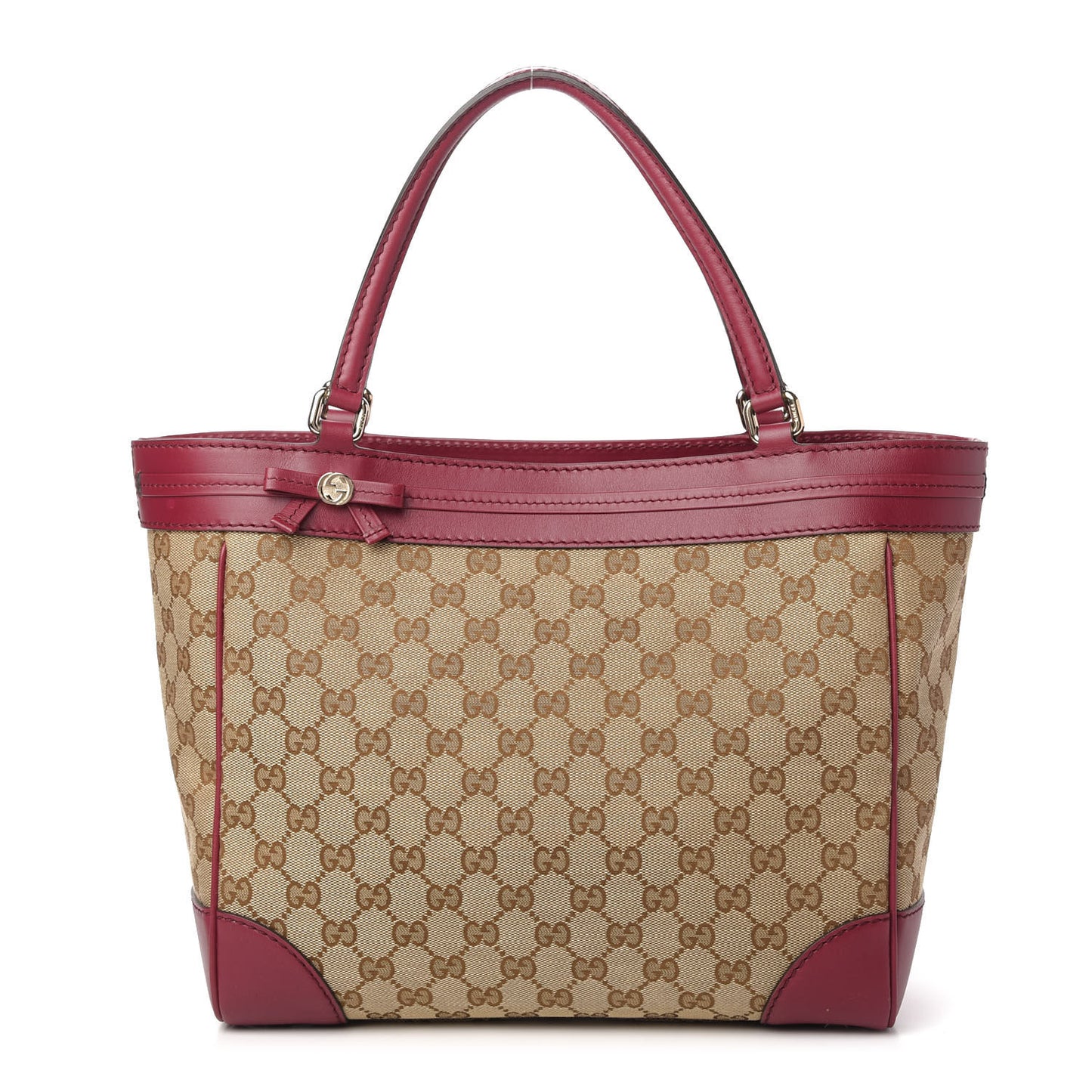 Monogram Web Medium Mayfair Tote Cherry