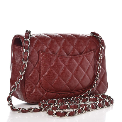 Chanel Caviar Quilted Mini Rectangular Flap Burgundy 3 of 8