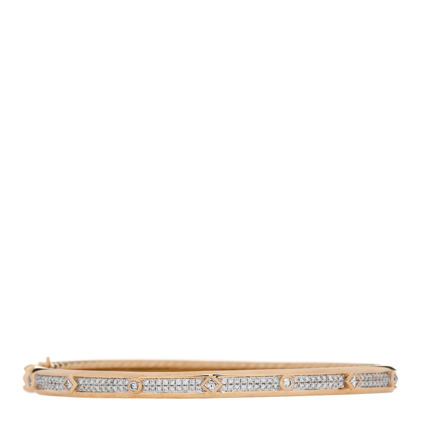 18K Yellow Gold Diamond Modern Renaissance Full Pave Bracelet